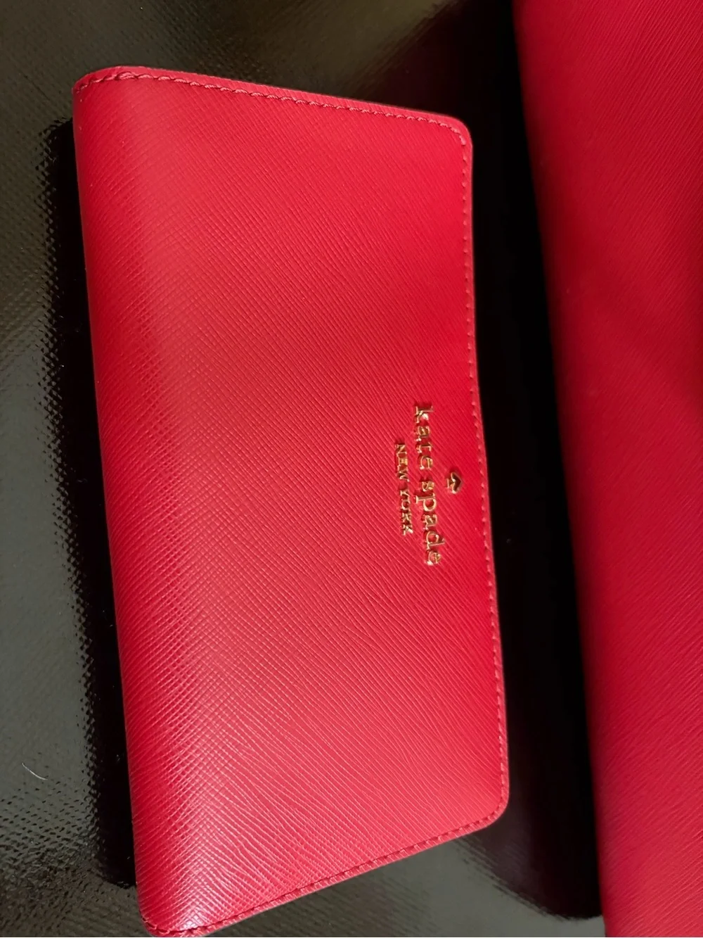 kate spade Red Saffiano Leather Satchel with Matching Wallet